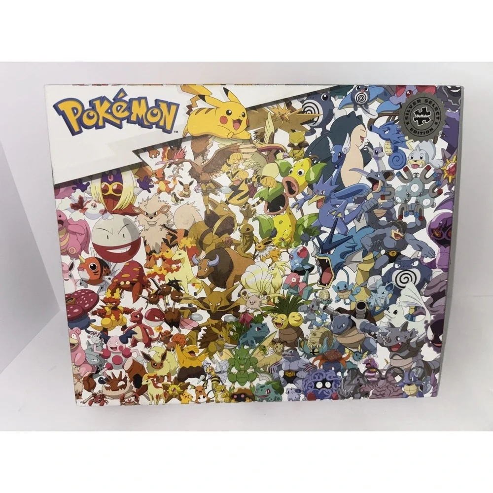 Buffalo Games Pokémon Kanto 151, 2000 Piece Jigsaw Puzzle Silver Select  Edition